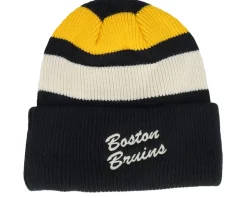Boston Bruins Clubhouse Jennings 47 Beanie Black/White/Yellow Cuff - 47 Brand