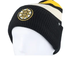 Boston Bruins Clubhouse Jennings 47 Beanie Black/White/Yellow Cuff - 47 Brand