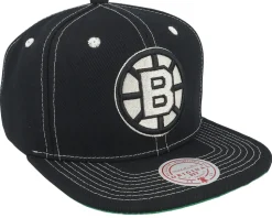 Boston Bruins Contrast Natural Vintage Black Snapback - Mitchell & Ness
