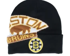 Boston Bruins Cricket Knit Vintage Black Cuff - Mitchell & Ness