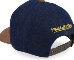 Boston Bruins D-stressed Pro Dark Navy/Brown Corduroy A-frame Adjustable - Mitchell & Ness