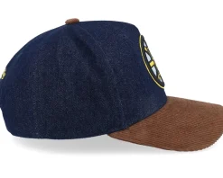Boston Bruins D-stressed Pro Dark Navy/Brown Corduroy A-frame Adjustable - Mitchell & Ness