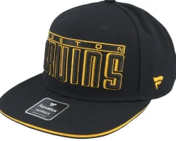 Boston Bruins Gino Flat Brim Black/Yellow Gold Snapback - Fanatics