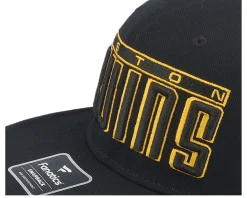 Boston Bruins Gino Flat Brim Black/Yellow Gold Snapback - Fanatics
