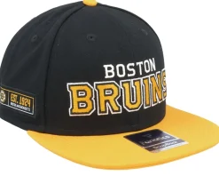 Boston Bruins Iconic Color Blocked Black/Gold Snapback - Fanatics