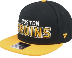 Boston Bruins Iconic Color Blocked Black/Gold Snapback - Fanatics