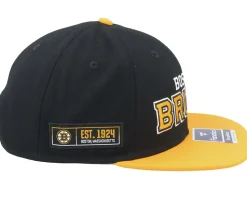 Boston Bruins Iconic Color Blocked Black/Gold Snapback - Fanatics
