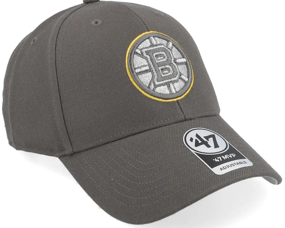 Boston Bruins Metallic Mvp Graphite Adjustable - 47 Brand