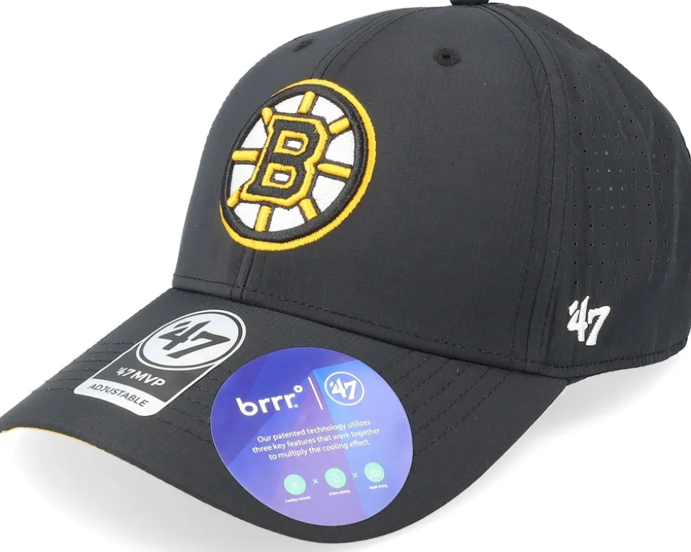 Boston Bruins NHL Back Line Mvp Black Adjustable - 47 Brand