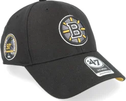 Boston Bruins NHL Sure Shot 47 Mvp Black Adjustable - 47 Brand