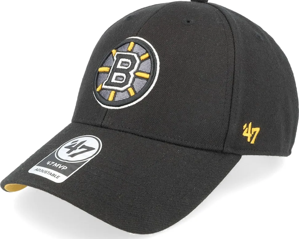 Boston Bruins NHL Sure Shot 47 Mvp Black Adjustable - 47 Brand