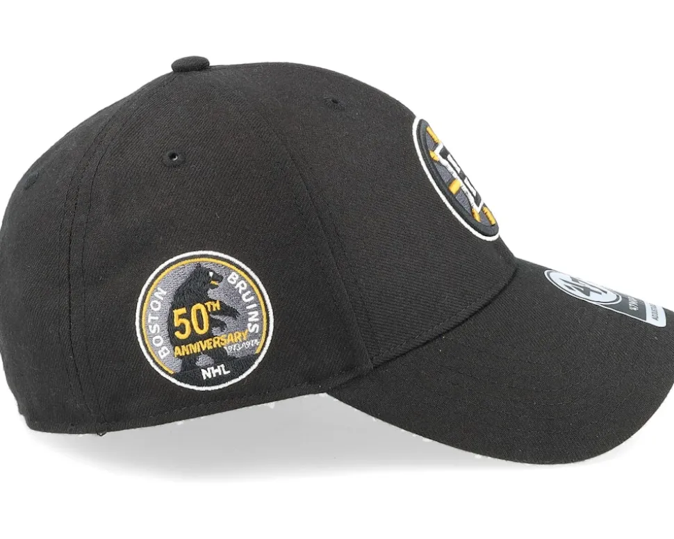 Boston Bruins NHL Sure Shot 47 Mvp Black Adjustable - 47 Brand