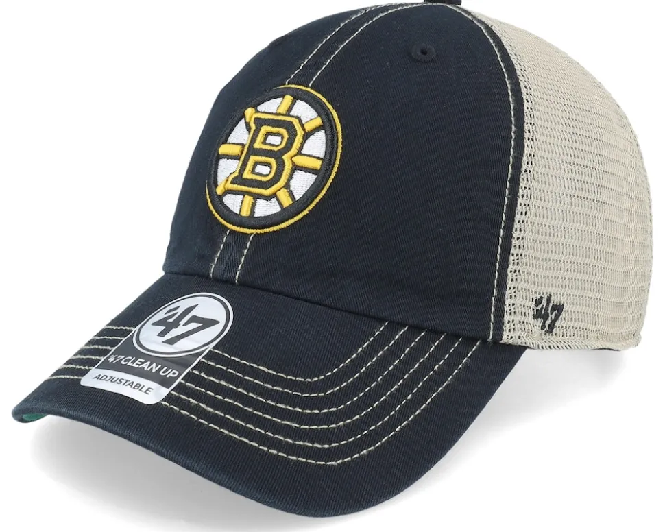 Boston Bruins NHL Trawler Clean Up Black Trucker - 47 Brand