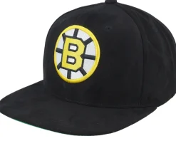 Boston Bruins Sweet Suede Vintage Black Snapback - Mitchell & Ness