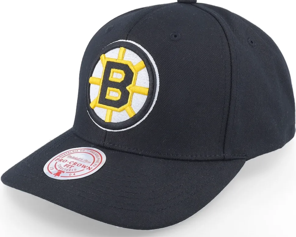 Boston Bruins Team Ground 2.0 Pro Black Adjustable - Mitchell & Ness
