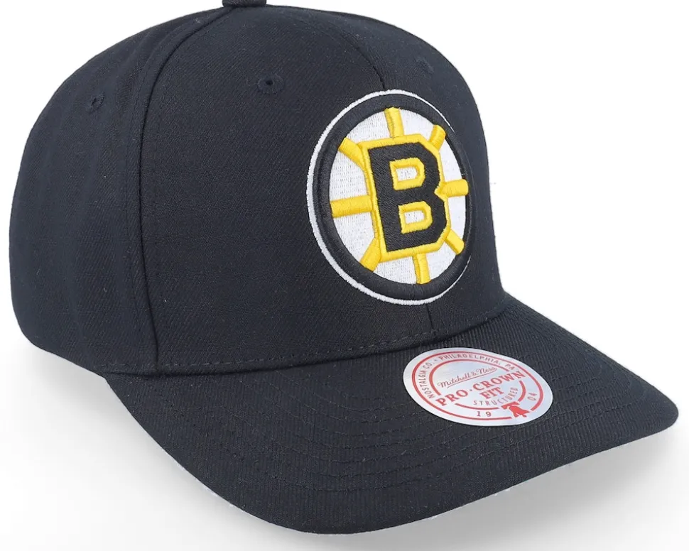 Boston Bruins Team Ground 2.0 Pro Black Adjustable - Mitchell & Ness