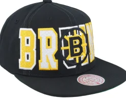 Boston Bruins Varsity Bust Black Snapback - Mitchell & Ness