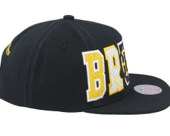 Boston Bruins Varsity Bust Black Snapback - Mitchell & Ness