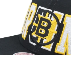 Boston Bruins Varsity Bust Black Snapback - Mitchell & Ness