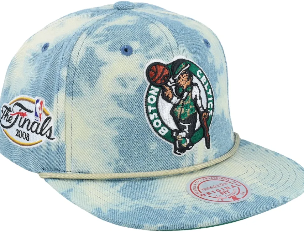 Boston Celtics Acid Wash Blue Snapback - Mitchell & Ness
