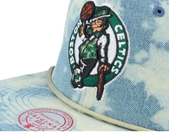 Boston Celtics Acid Wash Blue Snapback - Mitchell & Ness