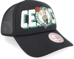Boston Celtics Billboard Black Trucker - Mitchell & Ness