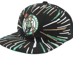 Boston Celtics Burst Deadstock Black Snapback - Mitchell & Ness