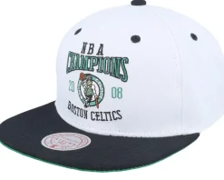 Boston Celtics Champ Series White/Black Snapback - Mitchell & Ness