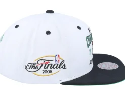 Boston Celtics Champ Series White/Black Snapback - Mitchell & Ness