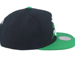 Boston Celtics Circle Splash Black Snapback - Mitchell & Ness