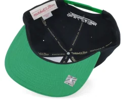 Boston Celtics Circle Splash Black Snapback - Mitchell & Ness