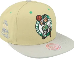 Boston Celtics Classic Canvas Tan Snapback - Mitchell & Ness