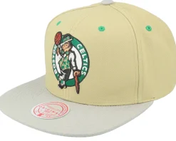 Boston Celtics Classic Canvas Tan Snapback - Mitchell & Ness
