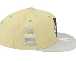 Boston Celtics Classic Canvas Tan Snapback - Mitchell & Ness