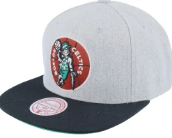 Boston Celtics Core Basic Grey Heather/Black Snapback - Mitchell & Ness