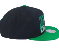 Boston Celtics Cross Check Black/Green Snapback - Mitchell & Ness