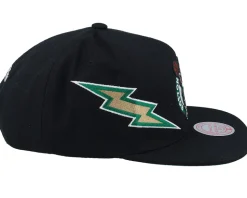 Boston Celtics Double Trouble Black Snapback - Mitchell & Ness