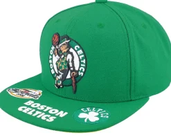 Boston Celtics Front Face Green Snapback - Mitchell & Ness