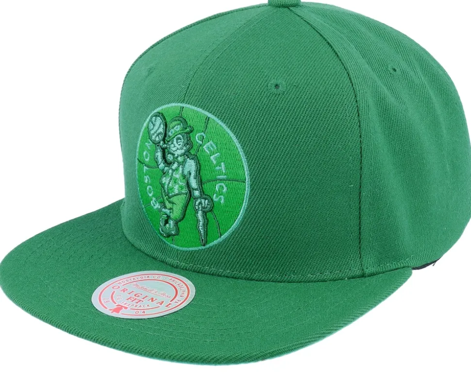 Boston Celtics Monochromatic Green Snapback - Mitchell & Ness