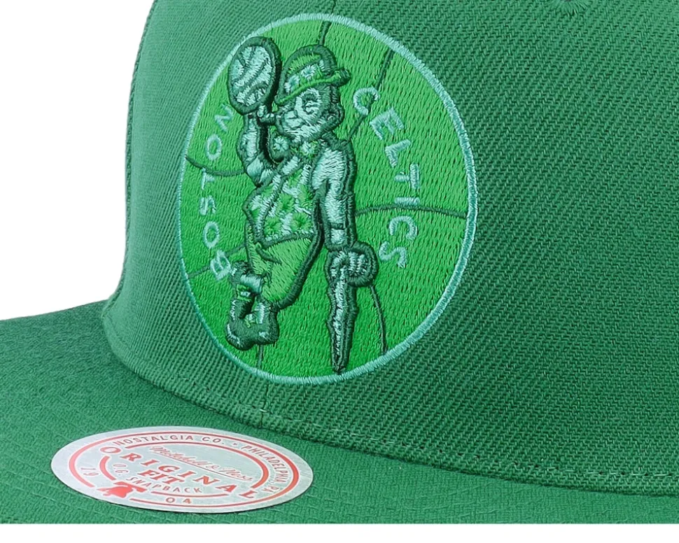Boston Celtics Monochromatic Green Snapback - Mitchell & Ness