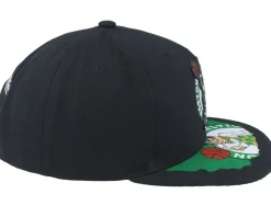 Boston Celtics Munch Time Black Snapback - Mitchell & Ness