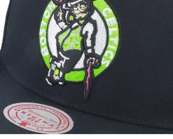 Boston Celtics Neon Tropical Black Trucker - Mitchell & Ness