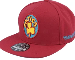 Boston Celtics Northern Lights Cardinal Fitted - Mitchell & Ness