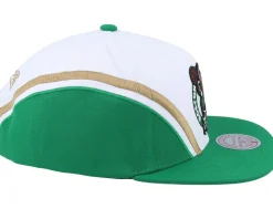 Boston Celtics Overhead White/Green Snapback - Mitchell & Ness