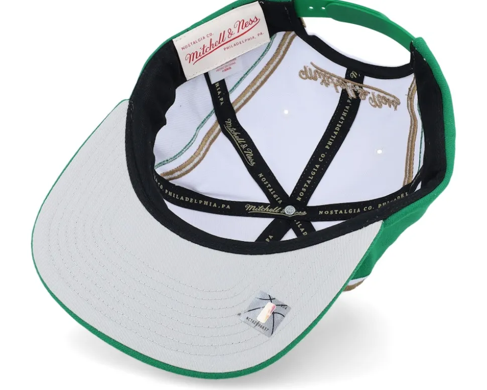 Boston Celtics Overhead White/Green Snapback - Mitchell & Ness