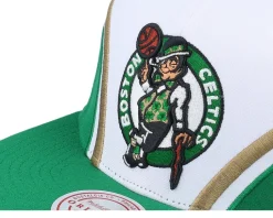 Boston Celtics Overhead White/Green Snapback - Mitchell & Ness