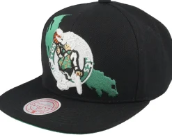 Boston Celtics Paint By Number Black Snapback - Mitchell & Ness