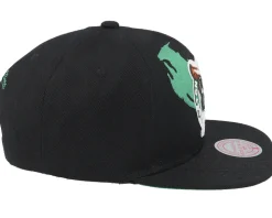 Boston Celtics Paint By Number Black Snapback - Mitchell & Ness
