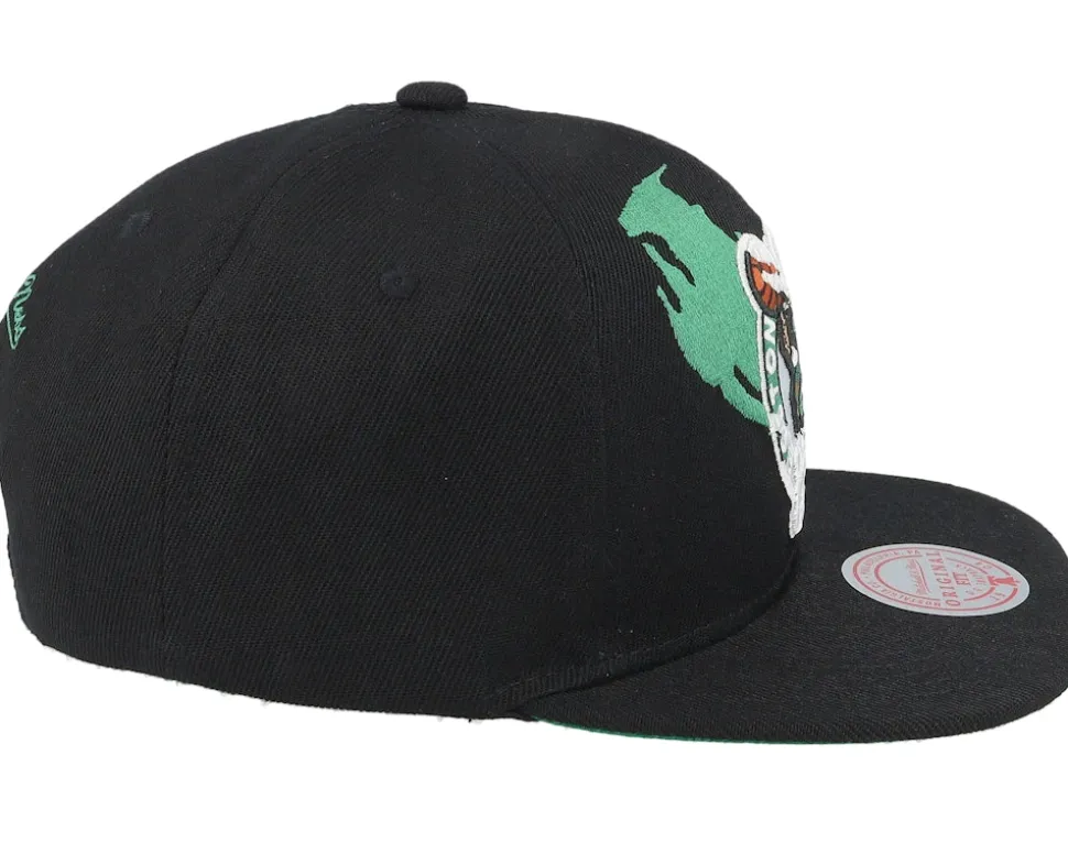 Boston Celtics Paint By Number Black Snapback - Mitchell & Ness