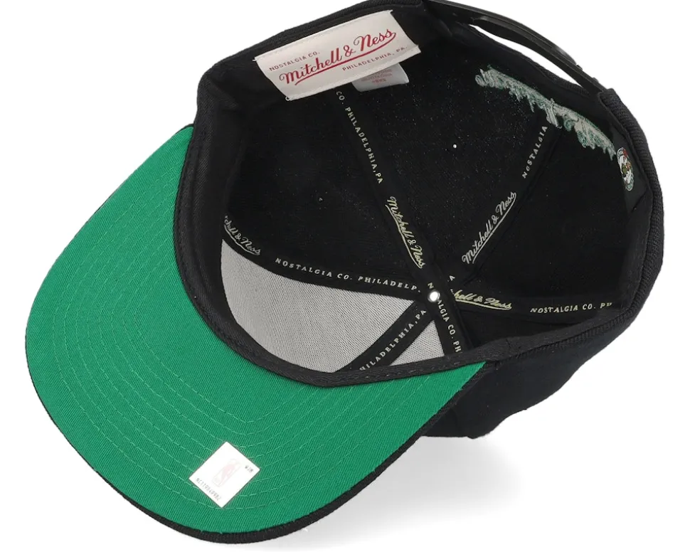 Boston Celtics Paint By Number Black Snapback - Mitchell & Ness